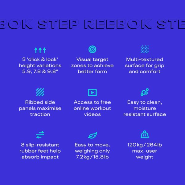 Reebok Step 2021 Piattaforma Fitness Regolabile Adulti-8