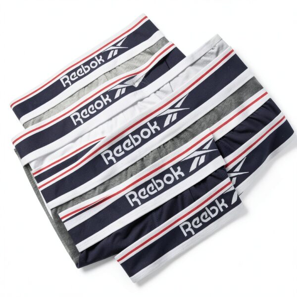 Boxer Uomo Reebok Cotone Elasticizzato Confezione 5 Pezzi-2