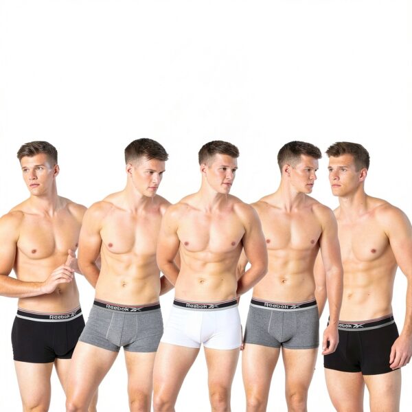 Boxer uomo Reebok cotone elasticizzato confezione 5 pezzi-1