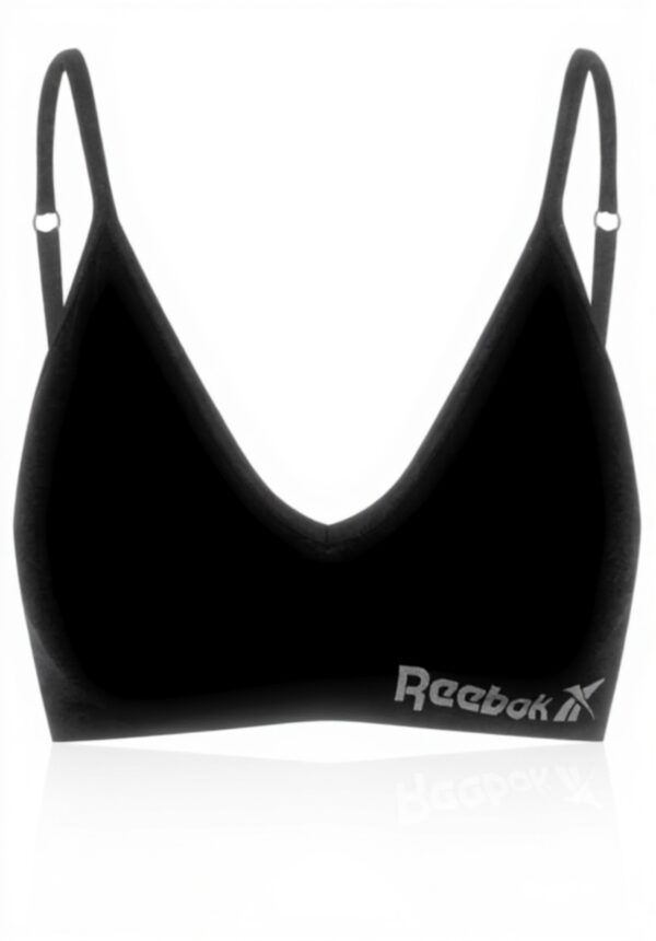 Reggiseno sportivo Reebok Justine Intimo Donna Nero supporto