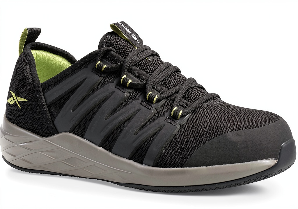 'Scarpe da lavoro Warson nere su fondo industriale'