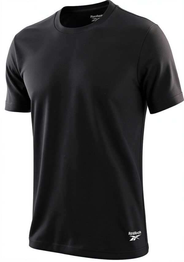 Reebok T Shirt Uomo Versatile Cotone 60%/40% Nero/Bianco/Grigio Marl-9