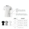 Reebok T Shirt Uomo Versatile Cotone 60%/40% Nero/Bianco/Grigio Marl-5
