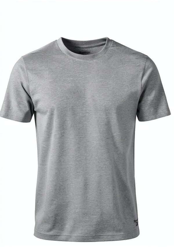 Reebok T Shirt Uomo Versatile Cotone 60%/40% Nero/Bianco/Grigio Marl-0