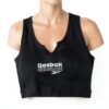 Reebok reggiseno sportivo donna nero supporto spallacci rinforzati-4