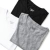 Reebok T Shirt Uomo Versatile Cotone 60%/40% Nero/Bianco/Grigio Marl-1