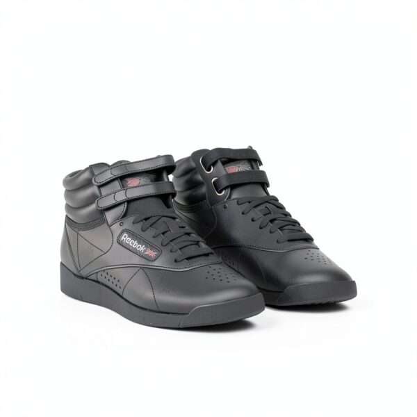 Reebok Freestyle Hi Women Sneaker Pelle Morbida Nero EVA-1
