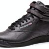 Reebok Freestyle Hi Women Sneaker Pelle Morbida Nero EVA-0