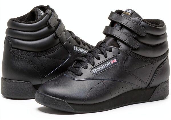 Reebok Freestyle Hi Women Sneaker Pelle Morbida Nero EVA-6