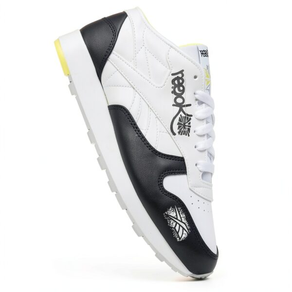 Reebok Classic Leather Scarpe da Ginnastica CBLACK/FTWWHT/ACIYEL 39 EU-6