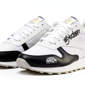 Reebok Classic Leather Scarpe da Ginnastica CBLACK/FTWWHT/ACIYEL 39 EU-0